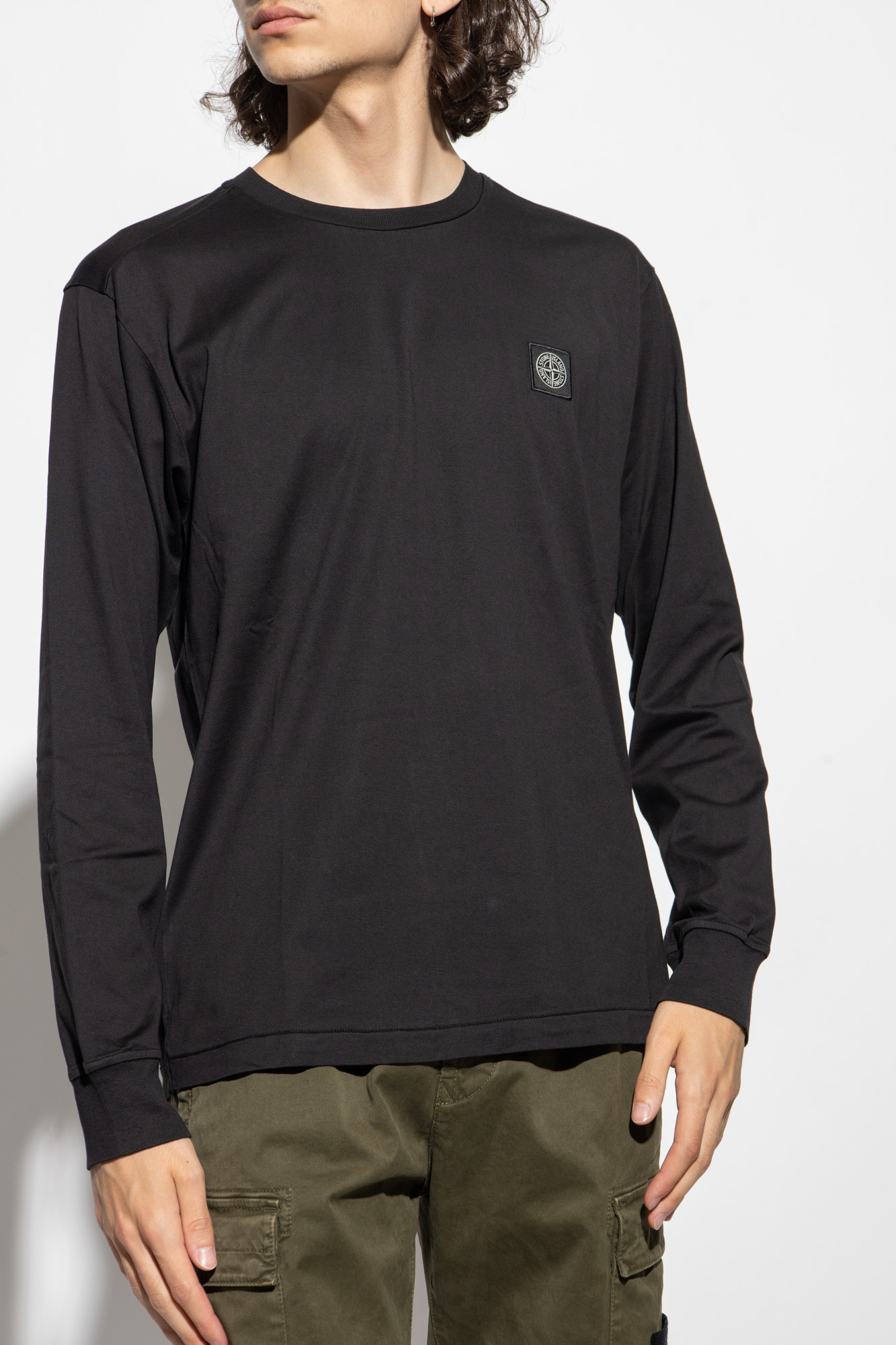 Mens stone island on sale long sleeve t shirt